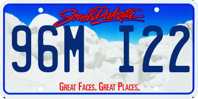 SD license plate 96MI22