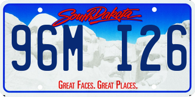 SD license plate 96MI26