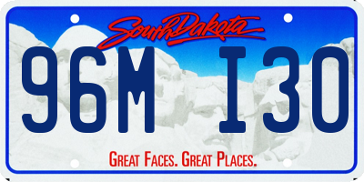 SD license plate 96MI30
