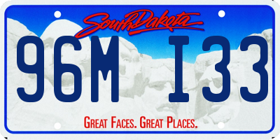 SD license plate 96MI33