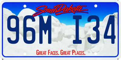SD license plate 96MI34