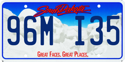 SD license plate 96MI35