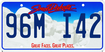 SD license plate 96MI42