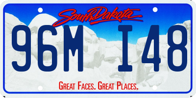 SD license plate 96MI48