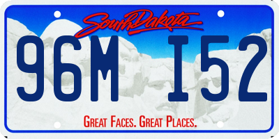 SD license plate 96MI52