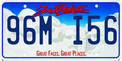 SD license plate 96MI56
