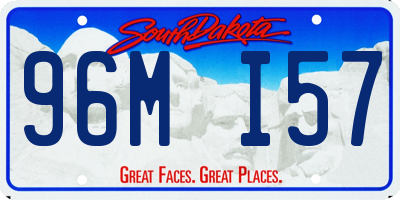 SD license plate 96MI57