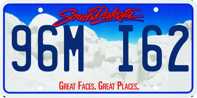 SD license plate 96MI62