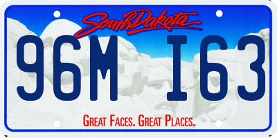 SD license plate 96MI63