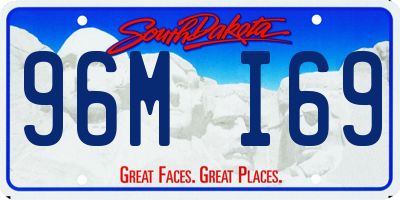 SD license plate 96MI69