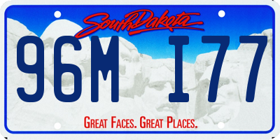 SD license plate 96MI77