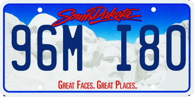 SD license plate 96MI80