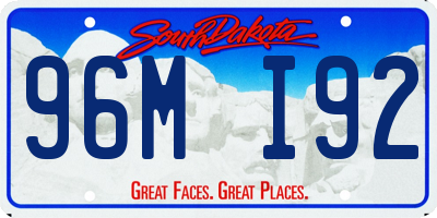 SD license plate 96MI92