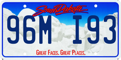 SD license plate 96MI93