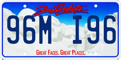 SD license plate 96MI96