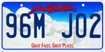SD license plate 96MJ02