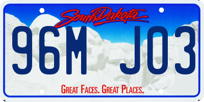 SD license plate 96MJ03