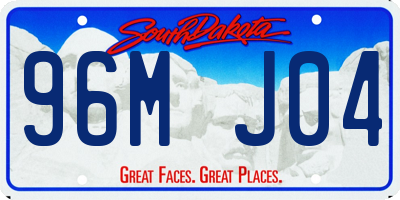 SD license plate 96MJ04