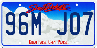 SD license plate 96MJ07