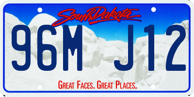 SD license plate 96MJ12