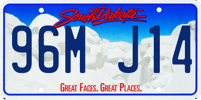 SD license plate 96MJ14