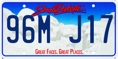 SD license plate 96MJ17