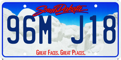 SD license plate 96MJ18