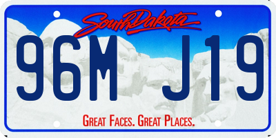 SD license plate 96MJ19