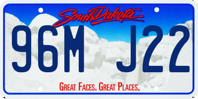 SD license plate 96MJ22