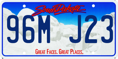 SD license plate 96MJ23