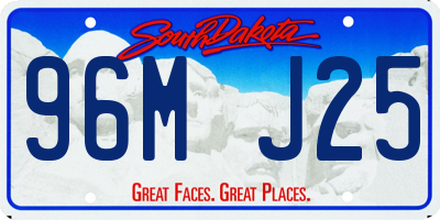 SD license plate 96MJ25