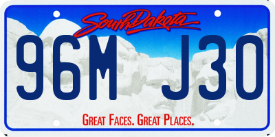 SD license plate 96MJ30