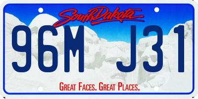 SD license plate 96MJ31