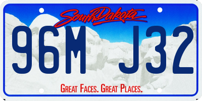SD license plate 96MJ32