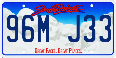 SD license plate 96MJ33