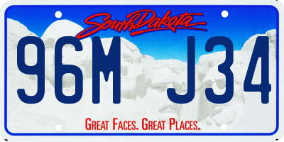 SD license plate 96MJ34