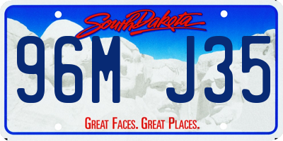 SD license plate 96MJ35