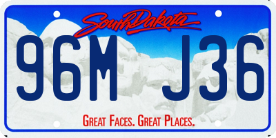 SD license plate 96MJ36
