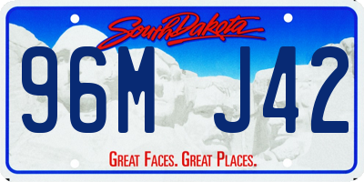 SD license plate 96MJ42