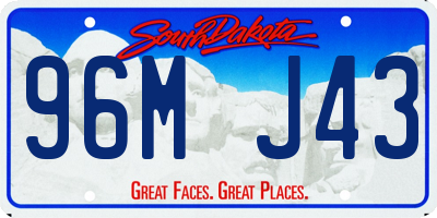 SD license plate 96MJ43
