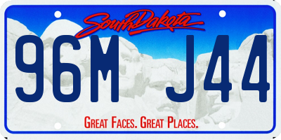 SD license plate 96MJ44