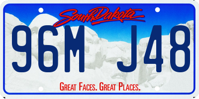 SD license plate 96MJ48