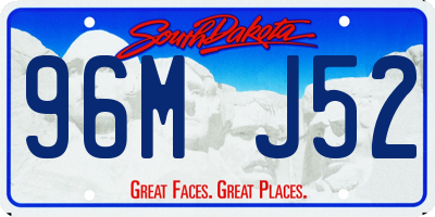 SD license plate 96MJ52