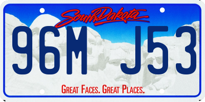 SD license plate 96MJ53