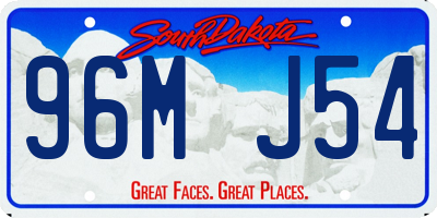 SD license plate 96MJ54