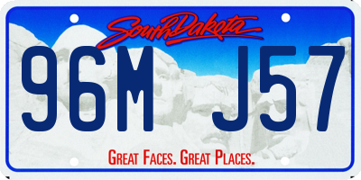 SD license plate 96MJ57