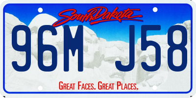 SD license plate 96MJ58