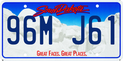 SD license plate 96MJ61