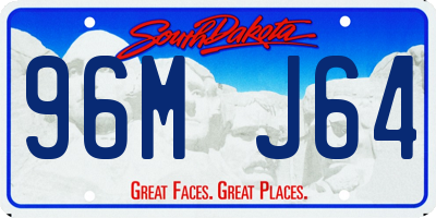 SD license plate 96MJ64