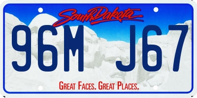 SD license plate 96MJ67